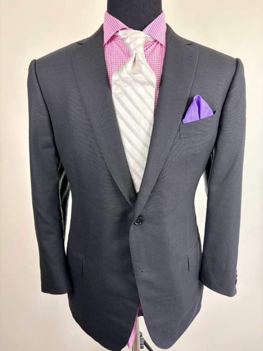 Ermenegildo ZEGNA Modern 2-Button Black ***Wool / Silk*** Sport Jacket 46 S / R